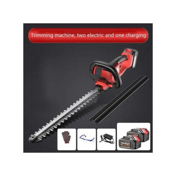 Heavy Duty Cordless Lithium-ion hedge trimmer with Accesories Fence Trimmer Cutter With 2 Batteries - Image 4