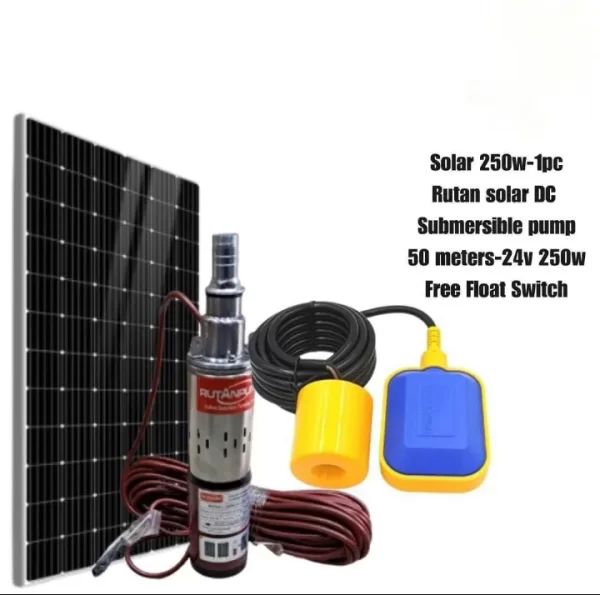 Complete submersible Solar Water Pump 50m head